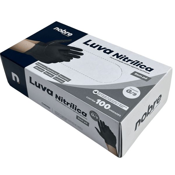 Luvas Nitrílica Procedimento Profissional S/ Pó 100 U Grande