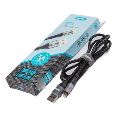 Cabo Carregador Turbo Lightning 5A Reforçado para  iPhone X 11 12 13 14 iPad