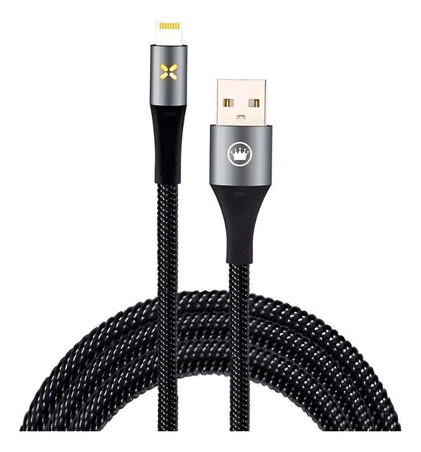 Cabo Carregador Turbo Lightning 5A Reforçado para iPhone X 11 12 13 14 iPad