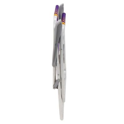 Kit 04 Cadeiras De Praia Tramontina Samoa Alta Em Alumínio Com Assento Roxo E Amarelo 92900003