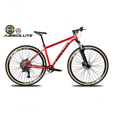 Bicicleta Aro 29 Nero 5 Peças Inteira Absolute 12v Hollowtech Hidráulica Trava No Guidão Vermelho 17