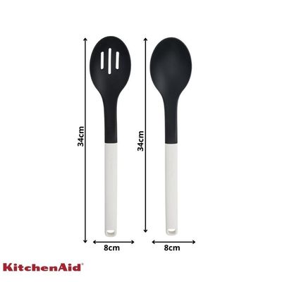 Jogo Colher Perfurada E Sólida Multiuso Branco Kitchenaid