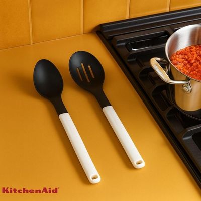 Jogo Colher Perfurada E Sólida Multiuso Branco Kitchenaid