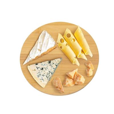 Conjunto Euro Home Tábua de Bambu com 3 Utensílios para Queijo 4 Peças
