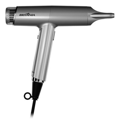Secador de Cabelos Britânia BSC3400 Silencioso Prata / 220