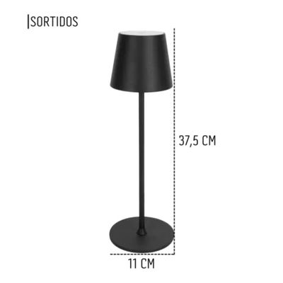 Luminária de Mesa LED Portátil Touch Recarregável USB