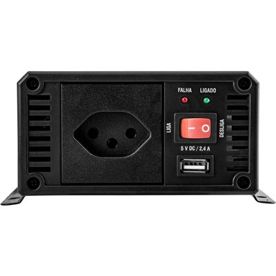 Inversor de Potência Automotivo 600W 12V DC para 127V Vonder Converte CC em CA