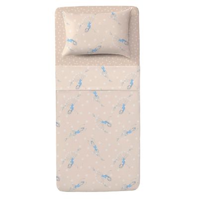 Jogo Cama Solteiro 3 Pcs Algodão Kids Bailarina Teka