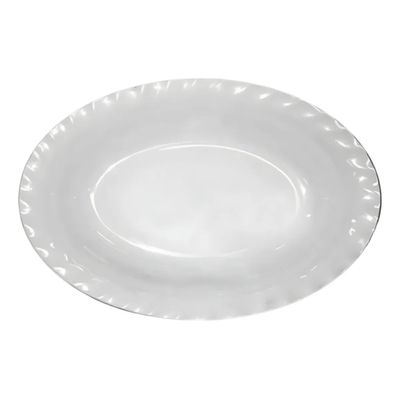 Travessa Oval Funda de Melamina Branca Bestfer 30cm