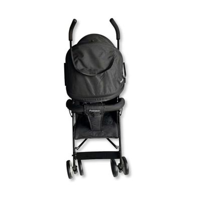 CARRINHO DE BEBE COMPACTO ALFA B 5N PRETO - PASSEAR BABY