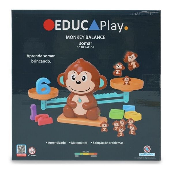 JOGO EDUCATIVO MULTIJOGADORES BALANCA MACACO - POLIBRINQ