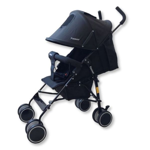 CARRINHO DE BEBE COMPACTO ALFA B 5N PRETO - PASSEAR BABY