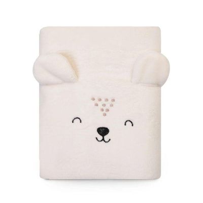 Cobertor Bebê Microfibra Ursinho Creme 1,10m X 85cm Papi