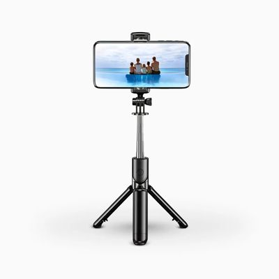 Bastão de Selfie com Tripé para Celular com Controle Disparador