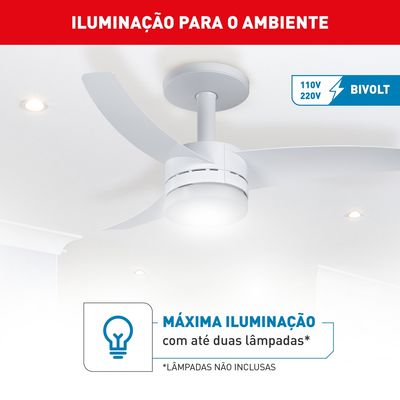 Ventilador Teto New Ultimate VX13 Arno Branca Bivolt