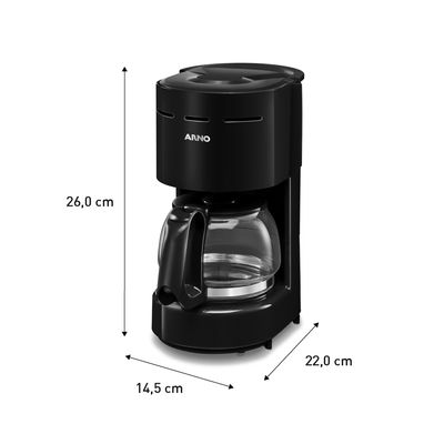 Cafeteira Elétrica 12 Xícaras 600ml Arno Classic CFC1 Preta 220V