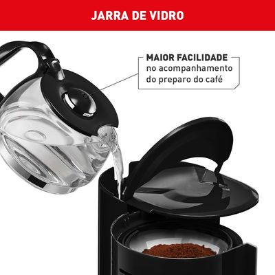 Cafeteira Elétrica 12 Xícaras 600ml Arno Classic CFC1 Preta 220V