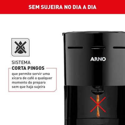 Cafeteira Elétrica 12 Xícaras 600ml Arno Classic CFC1 Preta 220V