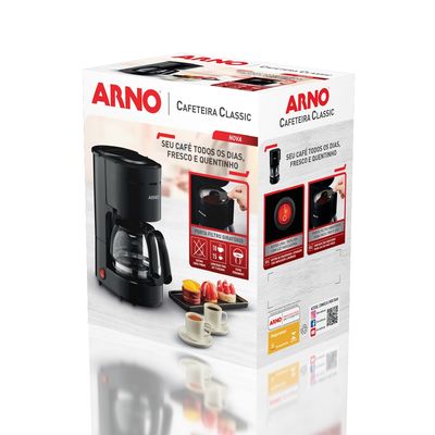 Cafeteira Elétrica 12 Xícaras 600ml Arno Classic CFC1 Preta 220V