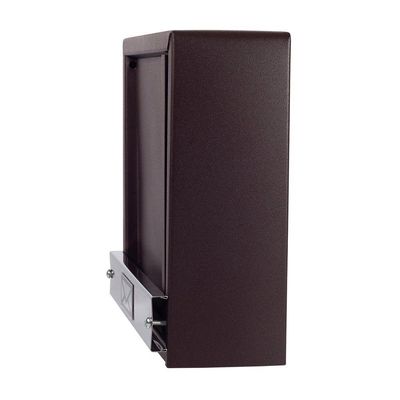 Caixa De Correio Grade Vertical Marrom Aço Inox Moderna