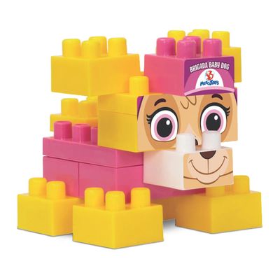 Blocos de Montar Brigada Baby Dog 16 Peças Mercotoys - Item Sortido UNICA