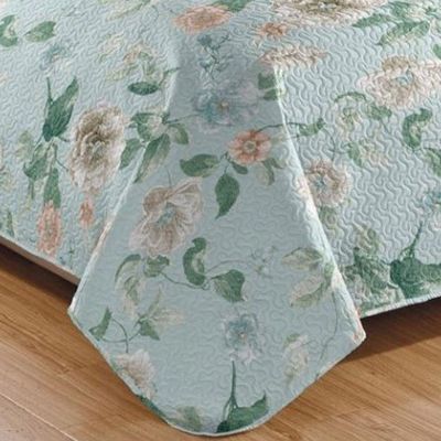 Kit Cobre Leito Colcha Mix Queen Estampado Dupla Face Floral 3 Peças - Marli