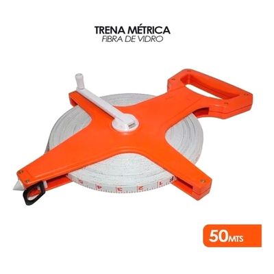 Trena de 50 Metros Fita de Fibra de Vidro Aberta 50m X 14mm