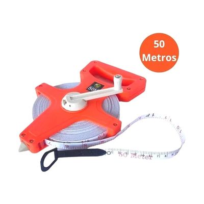 Trena de 50 Metros Fita de Fibra de Vidro Aberta 50m X 14mm