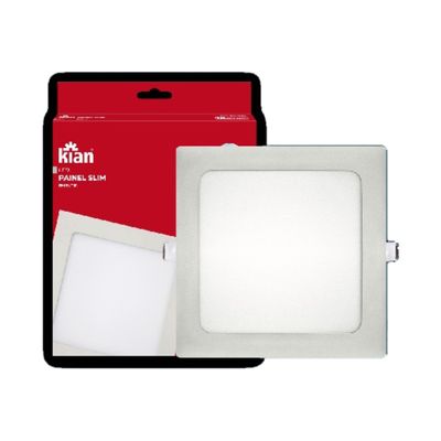 Kit 8 Painéis Embutir 18w Quadrada Branco Frio 6000k Kian
