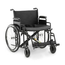Cadeira de Rodas Manual Dobrável Para Obeso 180 Kg assento 62 cm D500 Dellamed