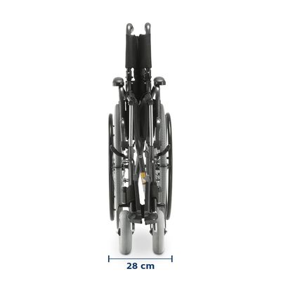 Cadeira de Rodas Manual Aço em Dobrável até 120 Kg Tamanho 44 D400 Dellamed Preto