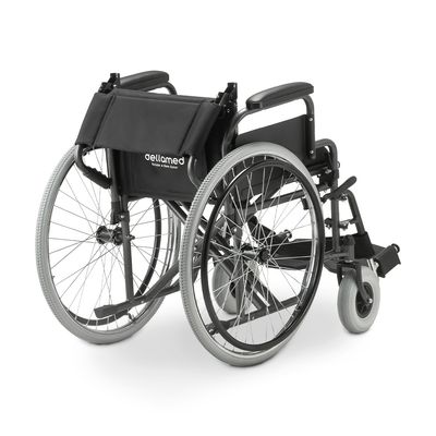Cadeira de Rodas Manual Aço em Dobrável até 120 Kg Tamanho 44 D400 Dellamed Preto