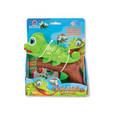 ANIMAL DE BRINQUEDO DE PLASTICO CAMALEAO MALUCO SORTIDO - POLIBRINQ