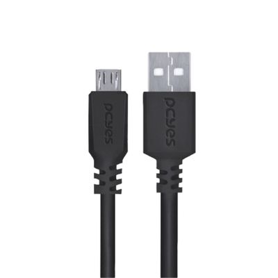 Cabo para Celular Smartphone Micro USB para USB a 2.0 2 Metros Preto - PMUAP-2