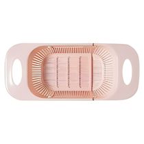 Escorredor Retrátil Ajustável Multiuso Macarrão Frutas Pia  Rosa