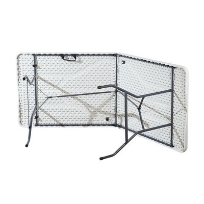 Mesa Portátil Dobrável Vira Maleta Com Alça Camping Branco