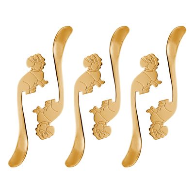 Jogo de Colheres L`Hermitage Piccolo Inox 6 Peças Dourada