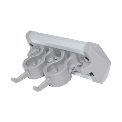 Suporte Mop e Vassoura Flash Limp Cinza com 5 Compartimentos