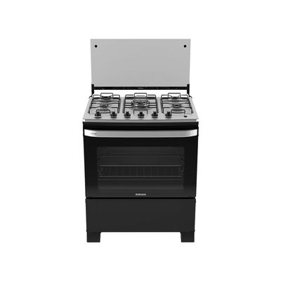 Fogão Itachef 5bocas Com Mesa de Inox e Tripla Chama Itatiaia Preto / Bivolt