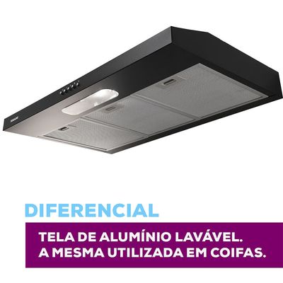 Depurador de Ar Suggar Slim 80cm DI81 Preto / 110v