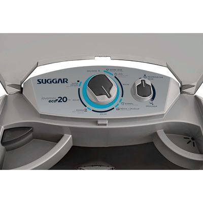 Lavadora de Roupas Semi-Automática Suggar Lavamax Eco 20 KG Prata / 110v