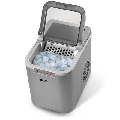 Máquina de Gelo Suggar 15kg Gelo Rápido + Bandeja Coletora e Pá 120W MG15 Prata / 220v