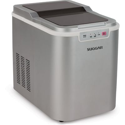 Máquina de Gelo Suggar 15kg Gelo Rápido + Bandeja Coletora e Pá 120W MG15 Prata / 220v