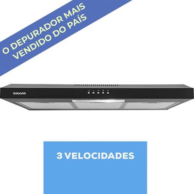 Depurador de Ar Suggar Slim 80cm DI81 Preto / 220v
