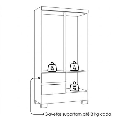 Guarda Roupa Solteiro Coimbra 4 Portas 100 Cm Atacama Grafite Armoveis