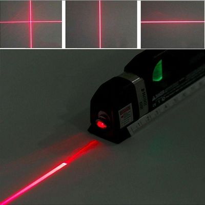 Nível A Laser 3 Linhas Cruz Com Trena Régua Nivelador Construção - Ideal Para Uso Doméstico E ,