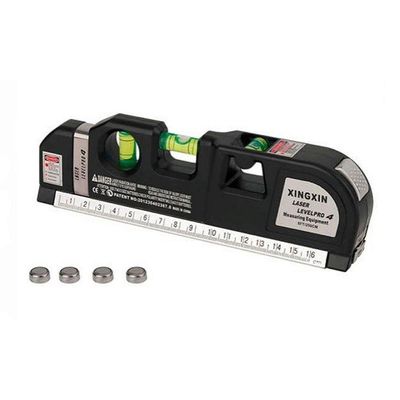 Nível A Laser 3 Linhas Cruz Com Trena Régua Nivelador Construção - Ideal Para Uso Doméstico E ,