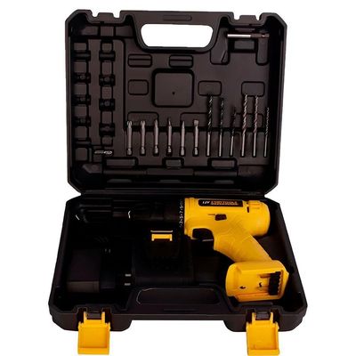 Parafusadeira 12v Sem Fio Com Maleta, Bateria Bivolt E Kit Completo De Brocas E Bits