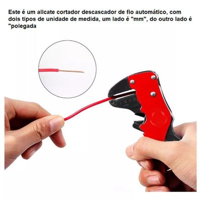 Alicate Descascado Com Ajuste De Pressão E Cortador De Fios