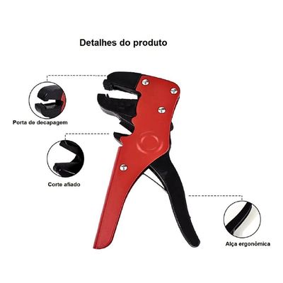 Alicate Descascado Com Ajuste De Pressão E Cortador De Fios